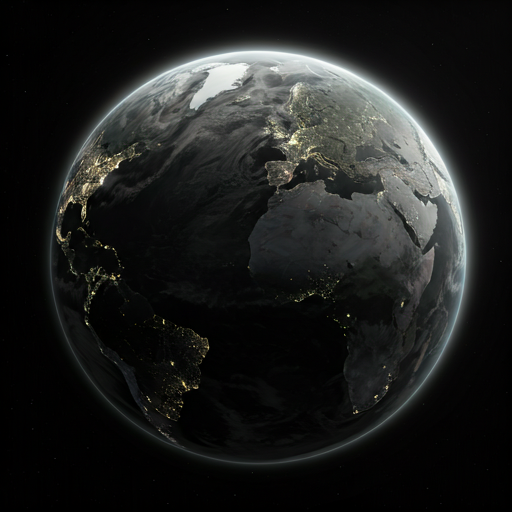 Earth from space — dramatic shadows